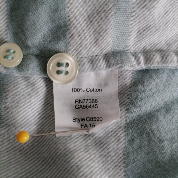 J. Crew Womens Sky Blue Long Sleeve Striped Flannel Button up Shirt Size M - Picture 6 of 7